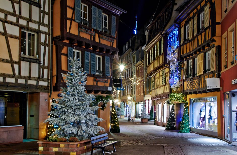 Кольмар Франция Рождество