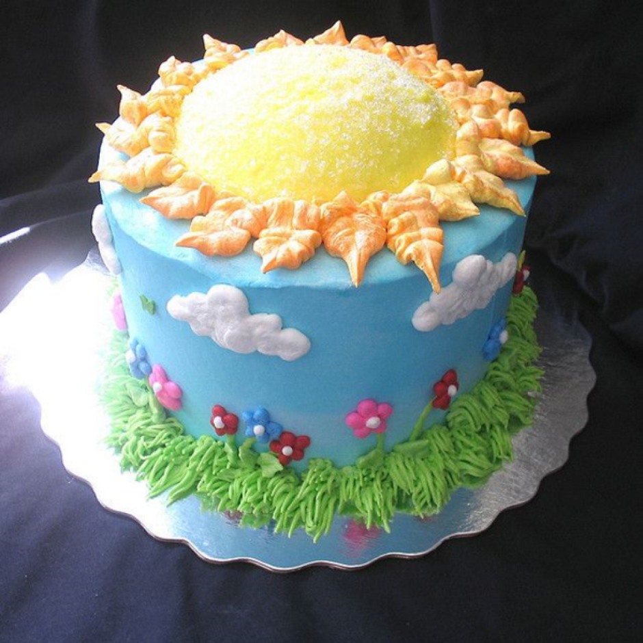 Торт с цветущими кувшинками