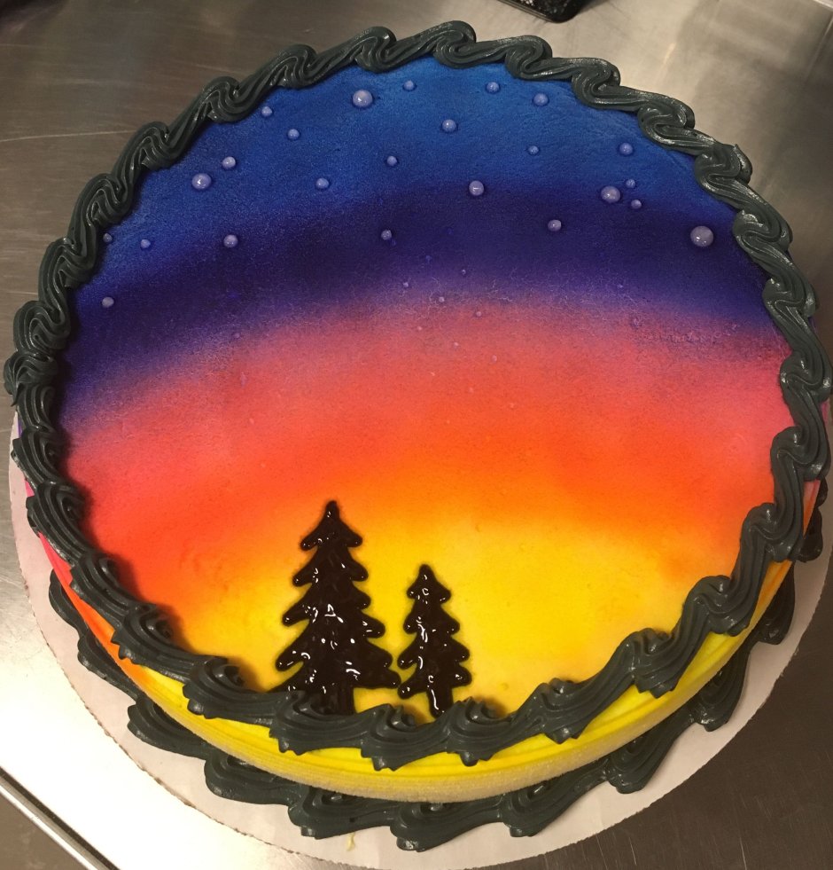 Торт в виде солнца