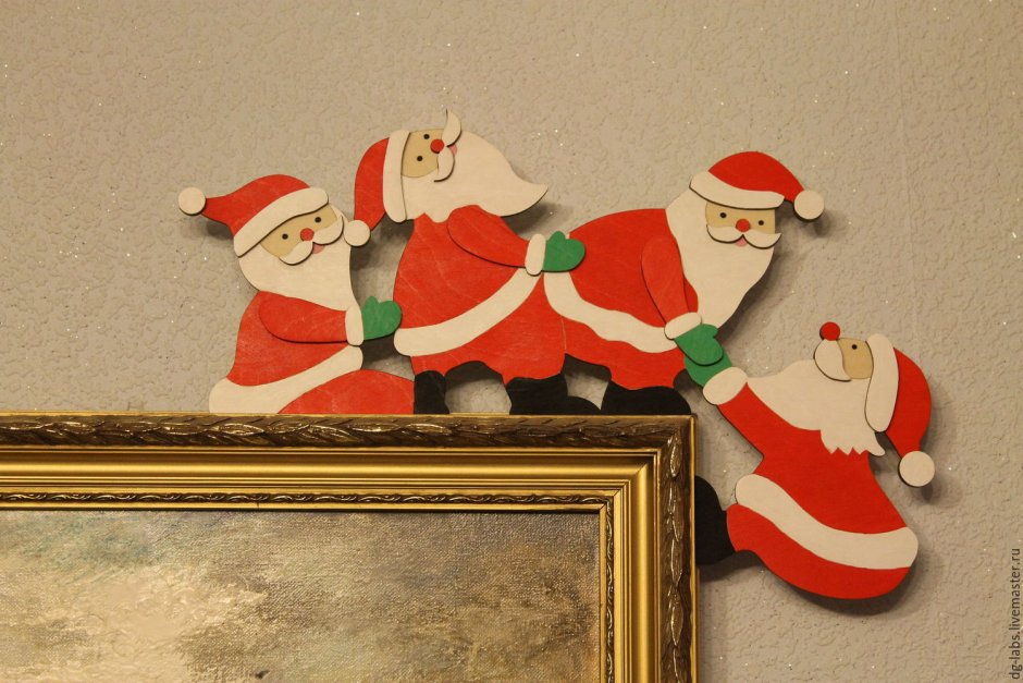 Дед Мороз украшение на дверь