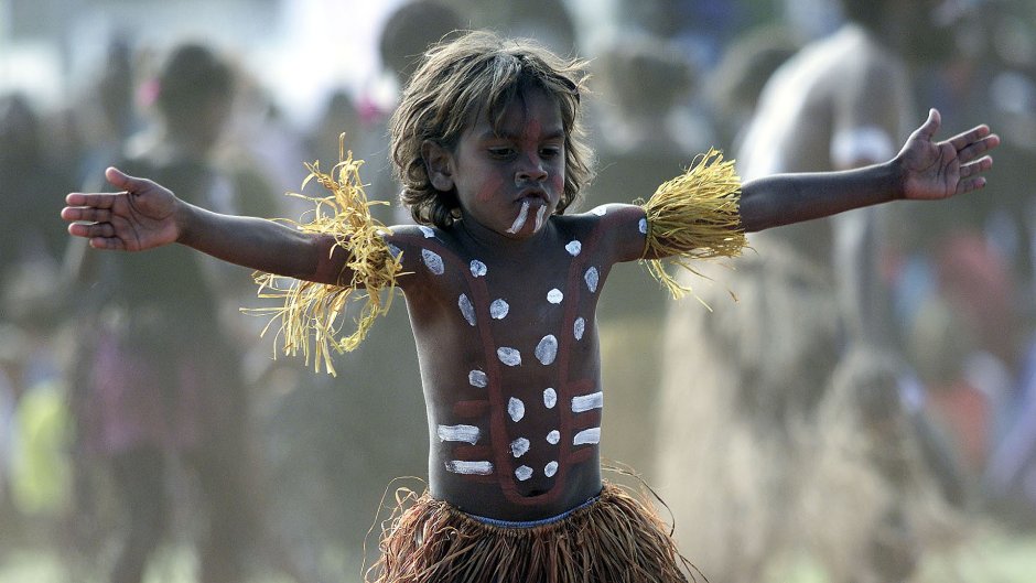 Жители Австралии дети аборигены