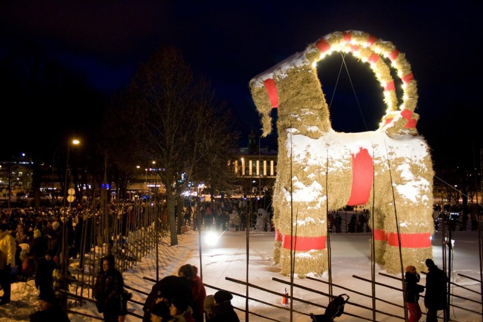 Рождественский соломенный козел Швеция