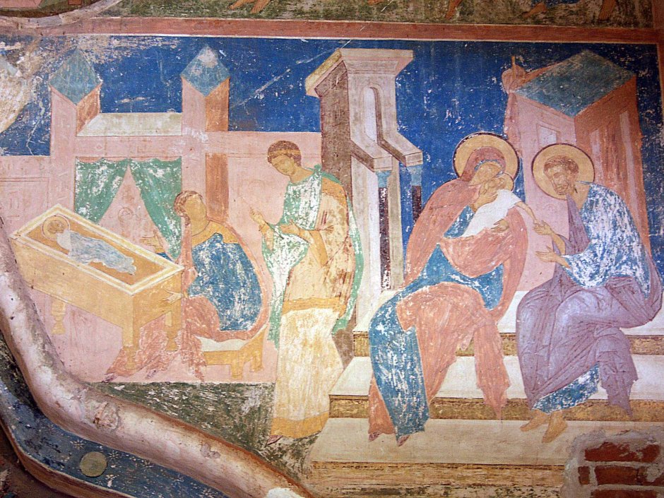 Фрески Дионисия Рождество Богородицы Ферапонтов монастырь