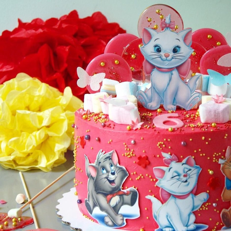 Торт с котятами для девочки