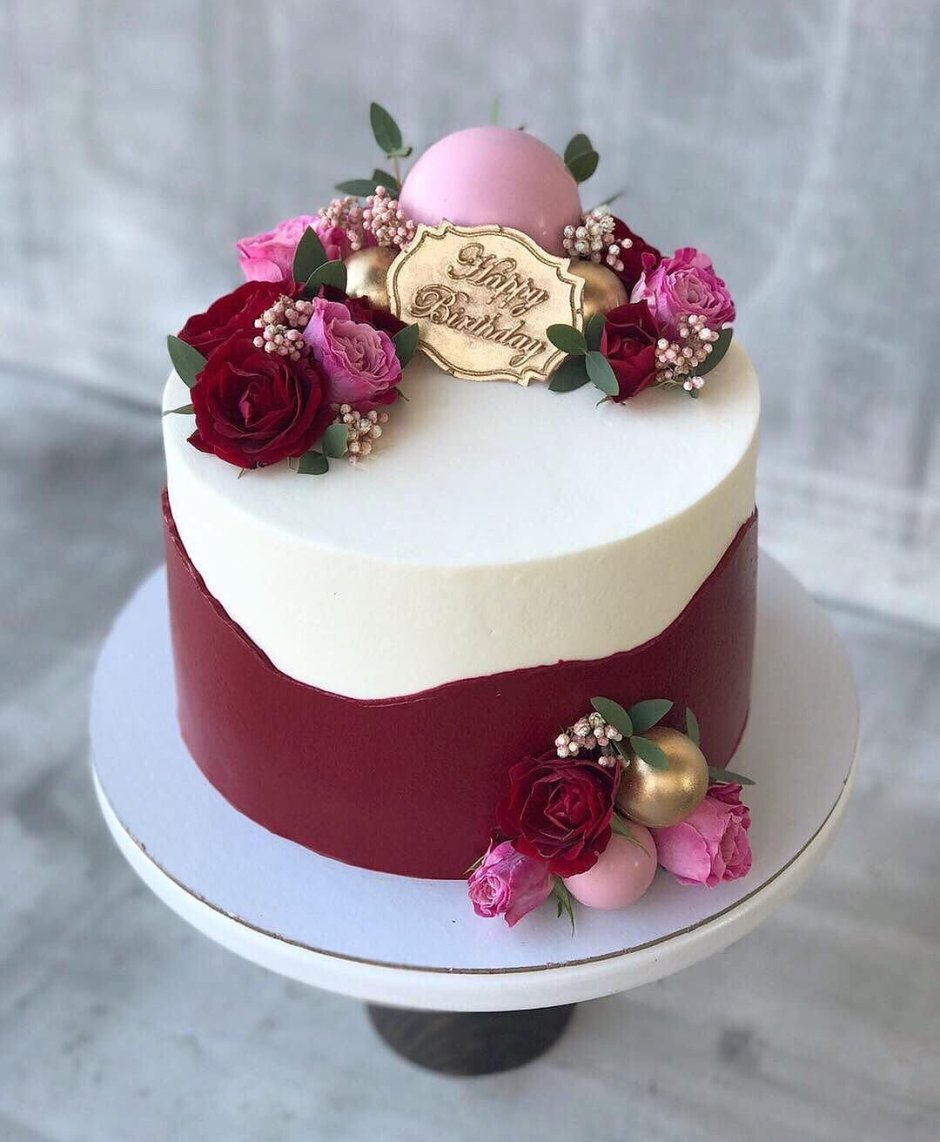 Декор торта цветами из крема