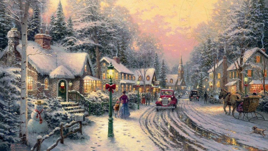 Томас Кинкейд картины зима