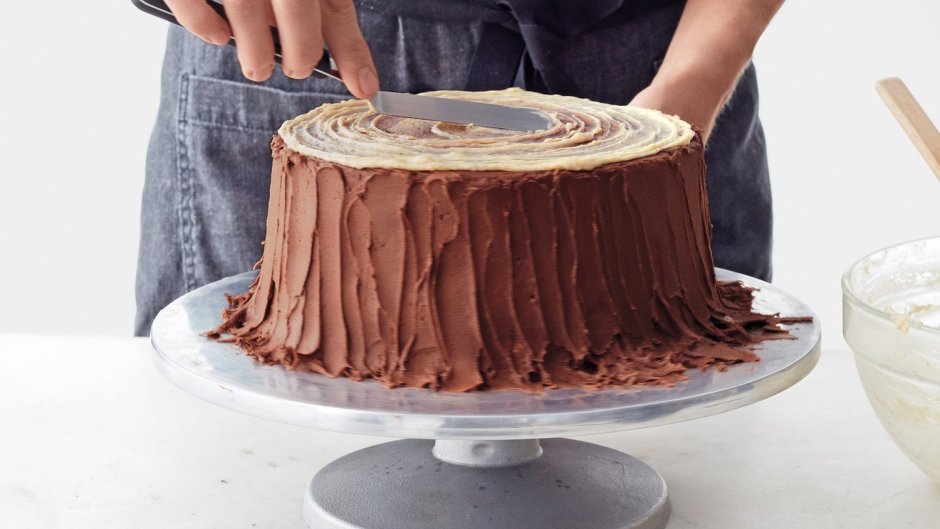 Украшение торта пень