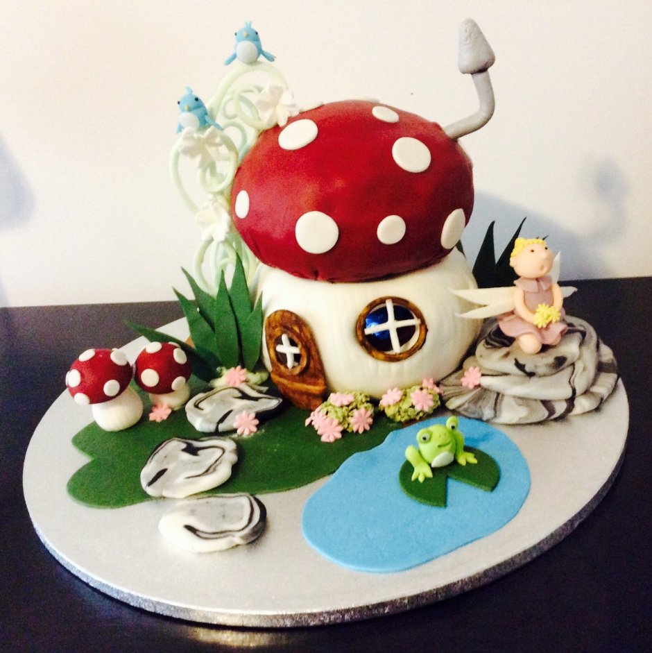 Детский торт с грибочками