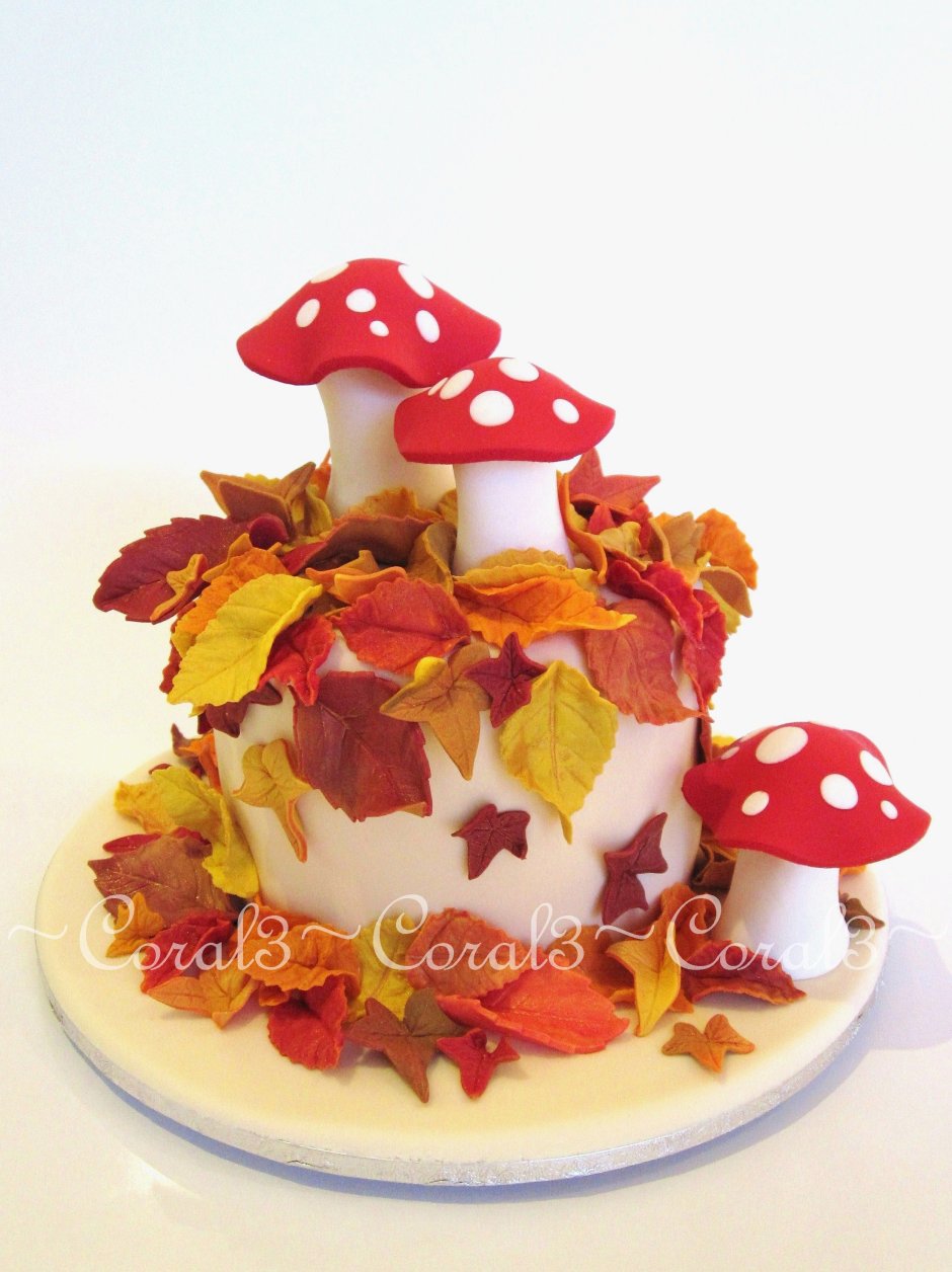 Осенний торт с грибочками