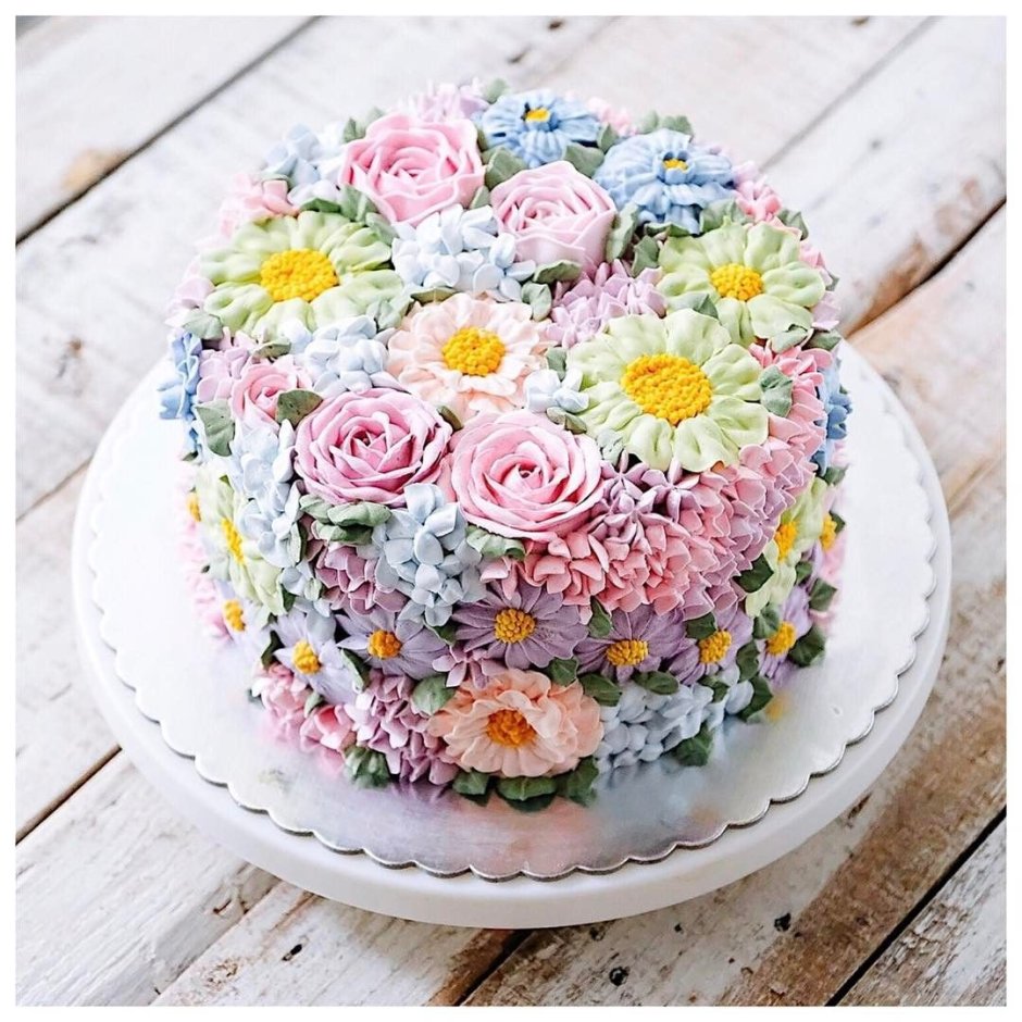 Торт из цветов