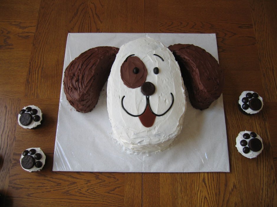 Шаблон собаки на торт