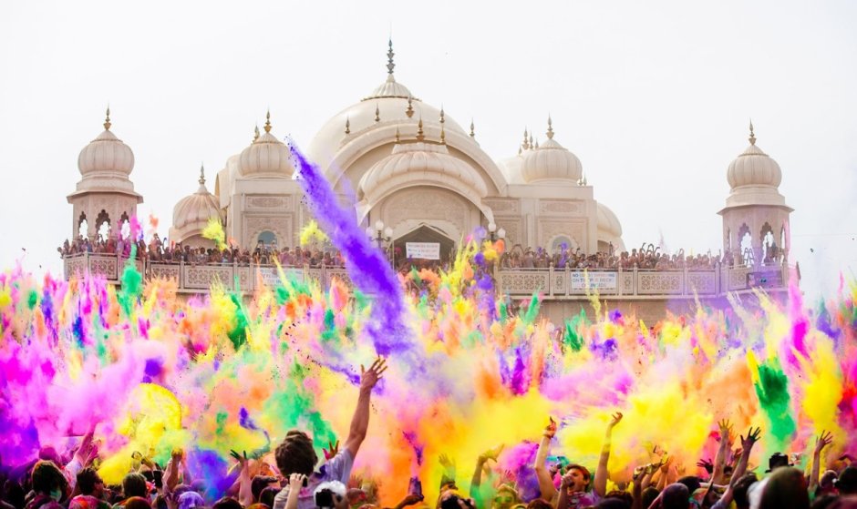 Холли праздник красок в Индии