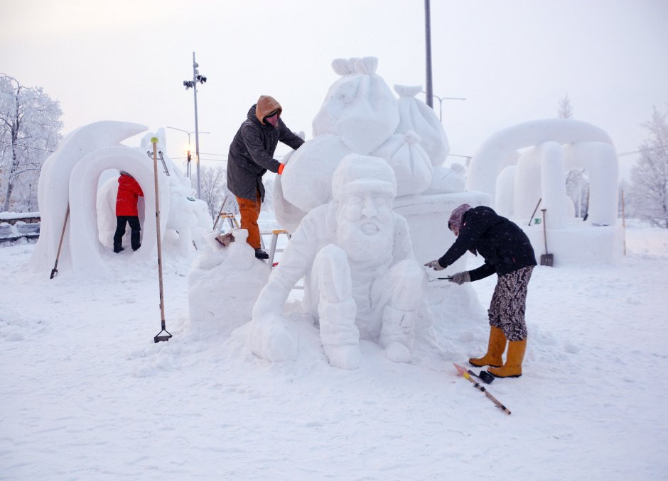 Фестиваль снега в Швеции