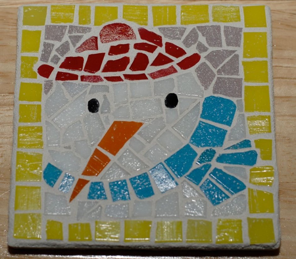 Снеговик мозаика
