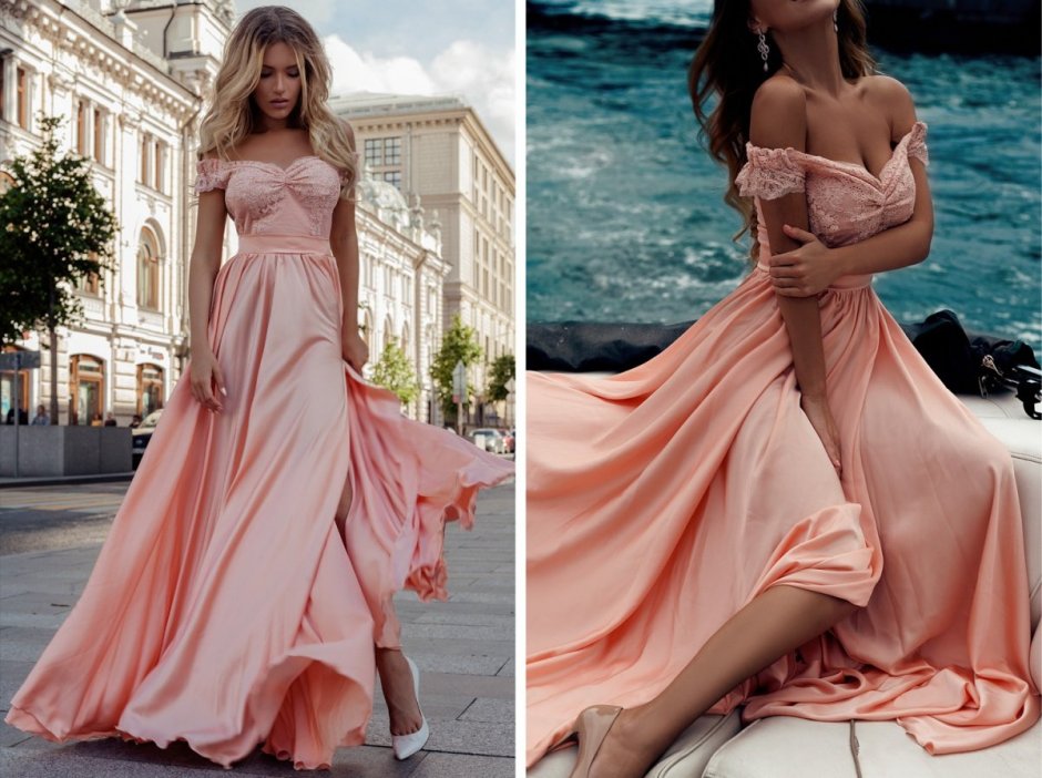 Платье пудрово розового цвета