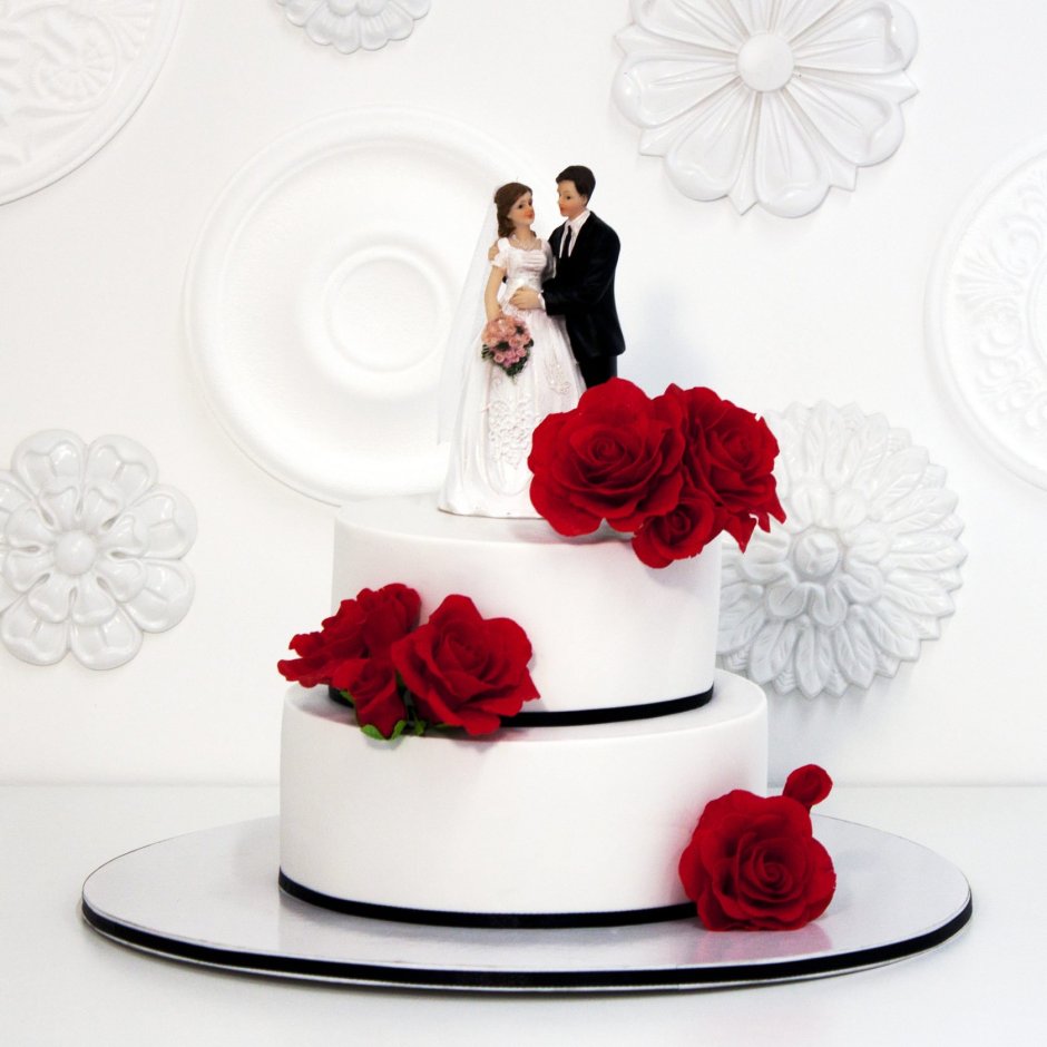 Торт на свадьбу двухъярусный 2021