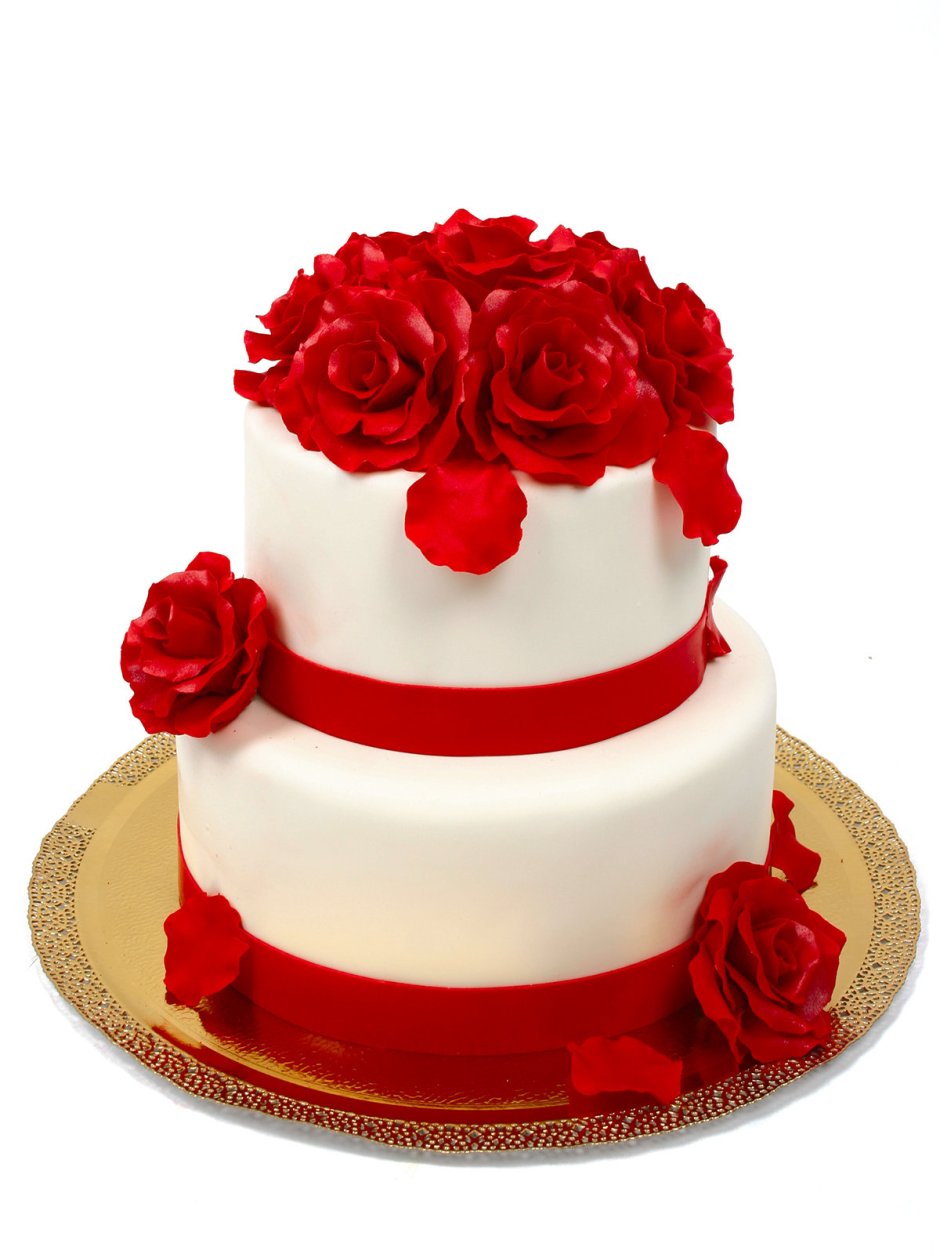 Торт на свадьбу в Красном цвете