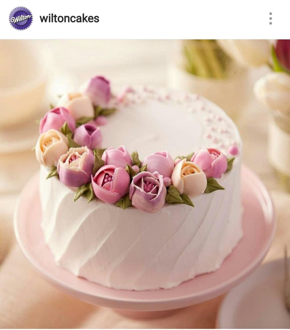 Красивый нежный торт