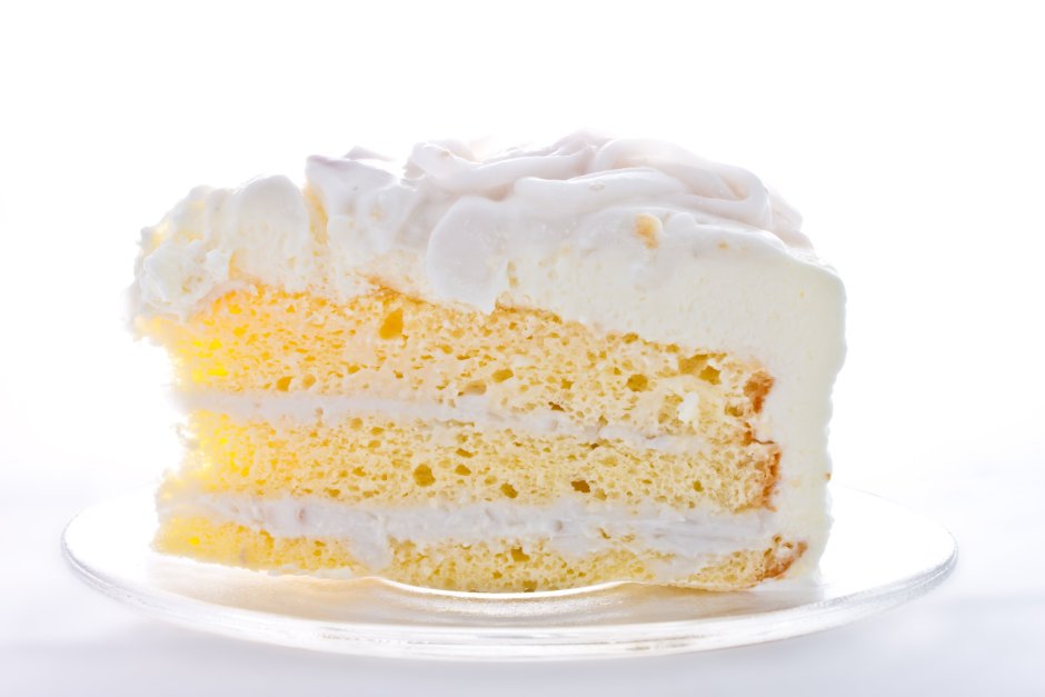 Белый бисквитный торт