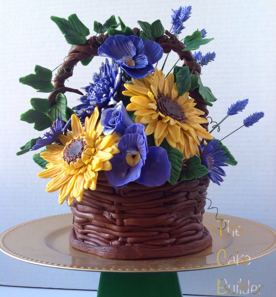 Торт горшок с цветами из шоколада