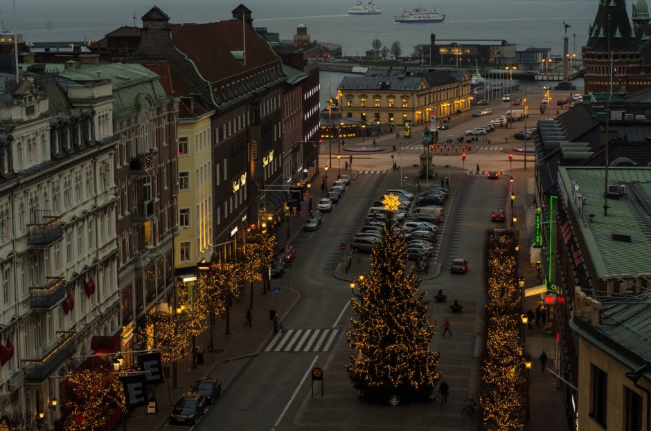 Швеция Стокгольм улицы Рождество