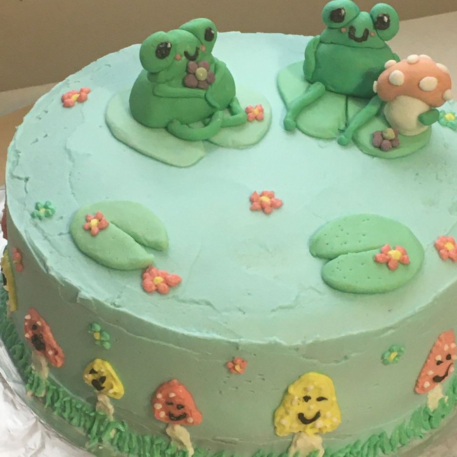 Торт с лягушками