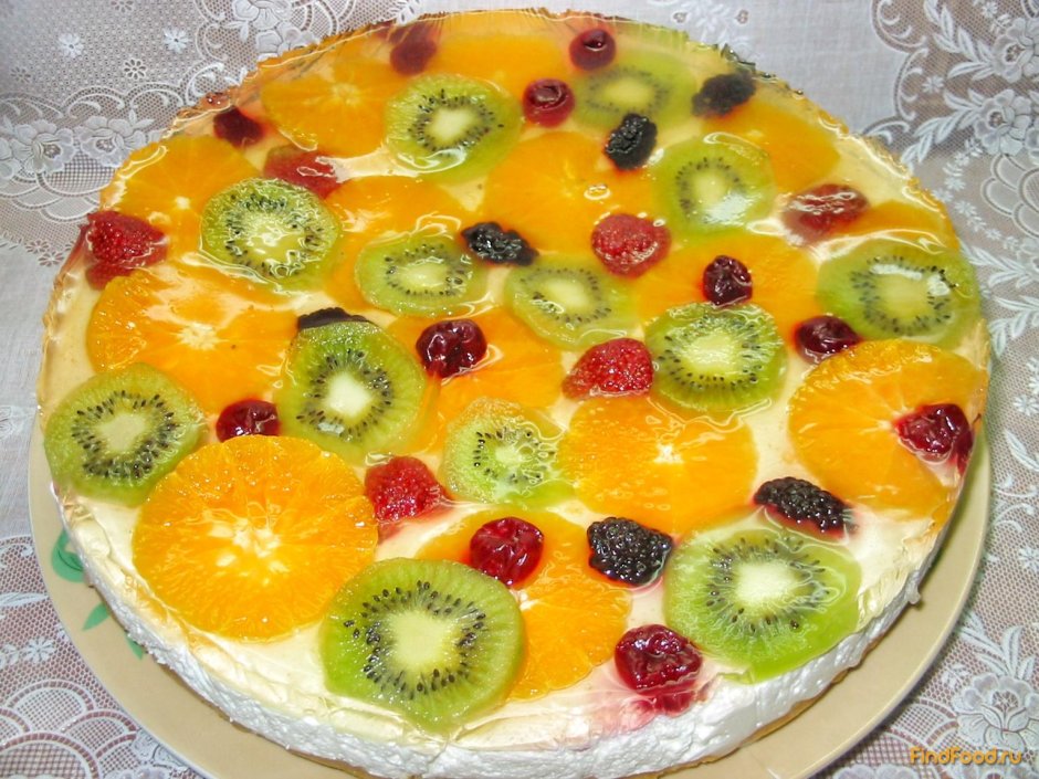 ЖЕЛЕЙНЫЙ торт с фруктами