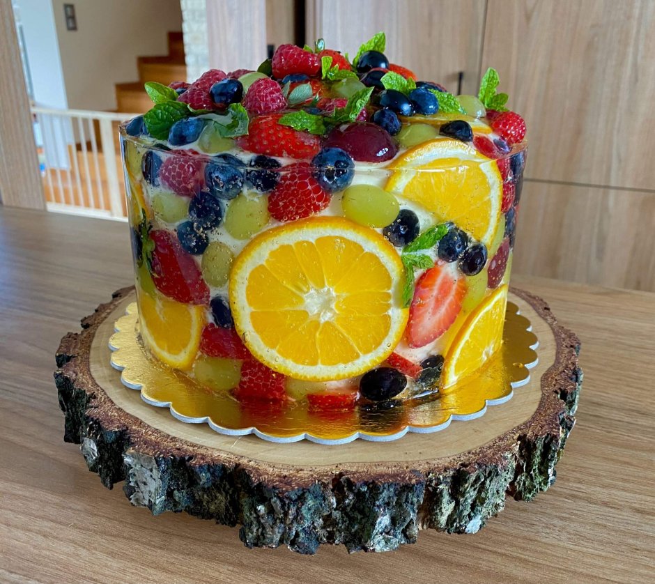 ЖЕЛЕЙНЫЙ тортик с фруктами