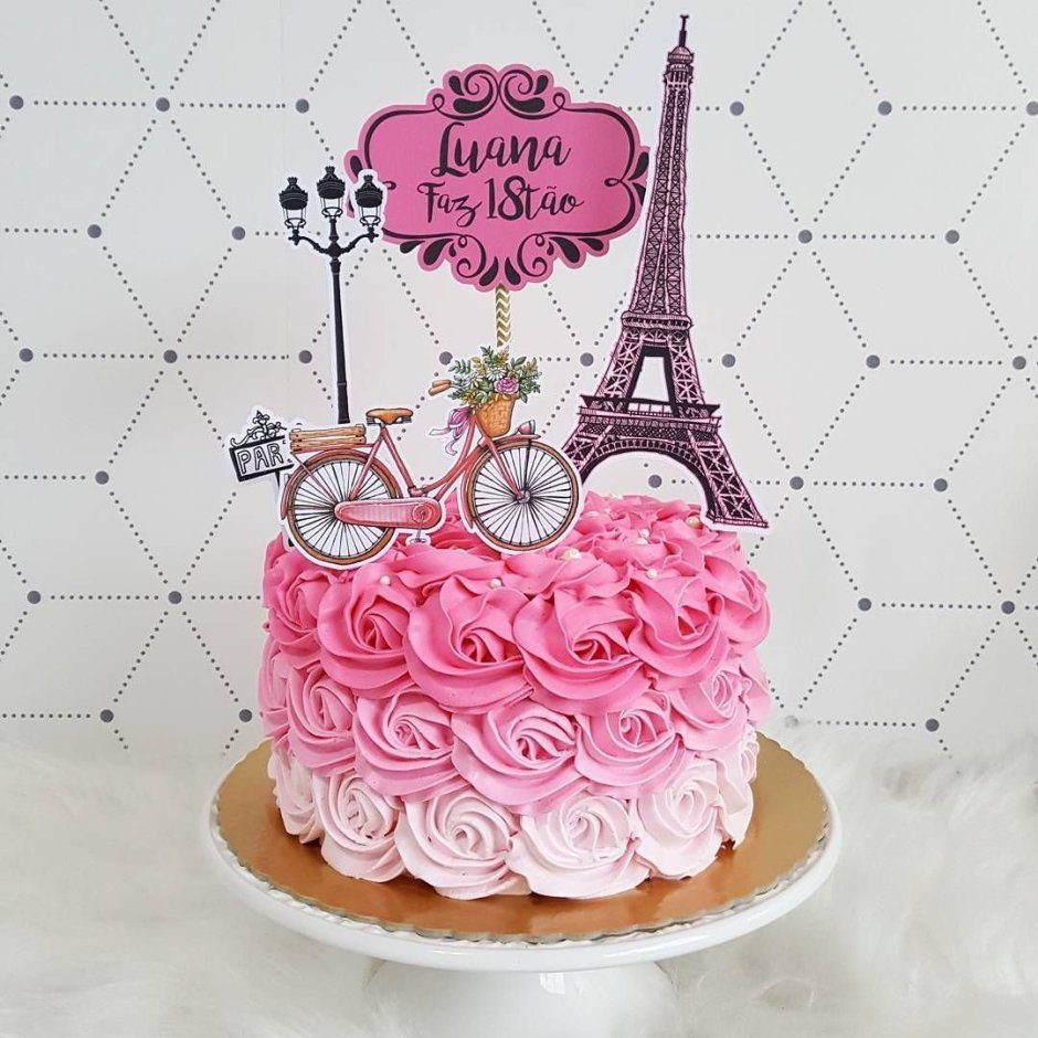 Торт в стиле Парижа двухэтажные