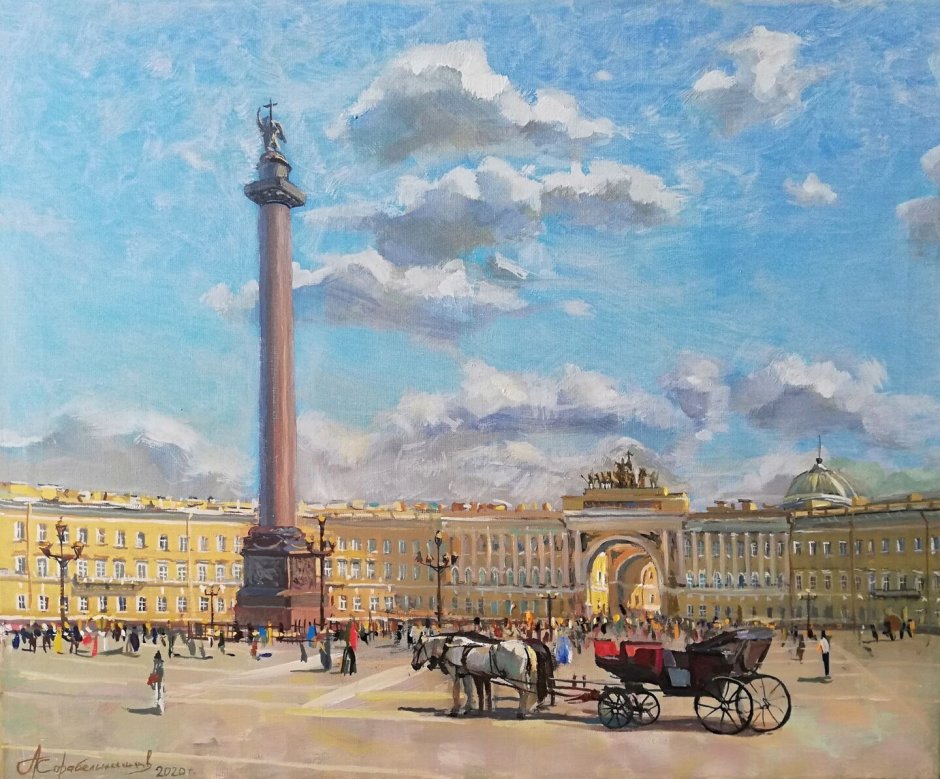 Дворцовая площадь в Санкт-Петербурге картина