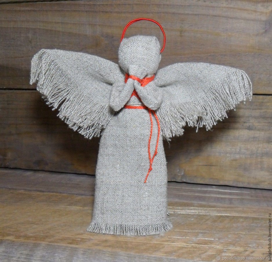 Тряпичная кукла Рождественский ангел