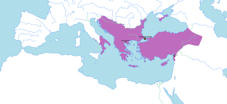 Византийская Империя в 1025 году карта