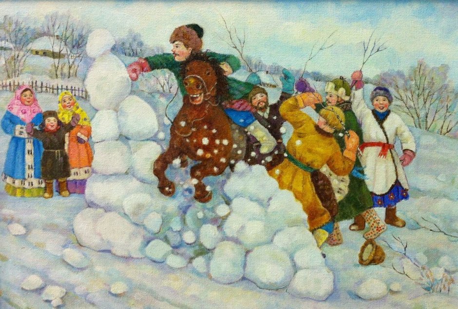 Масленица картины русских художников