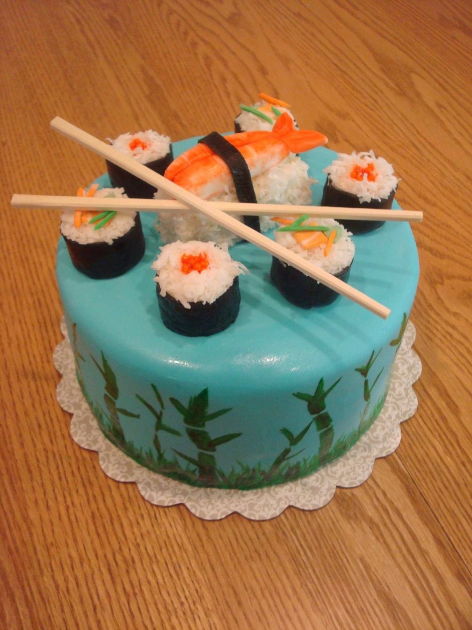 Торт суши роллы сладкий