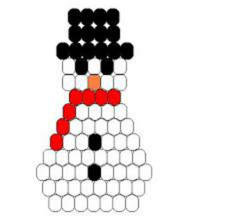 Снеговик из бисера параллельное плетение