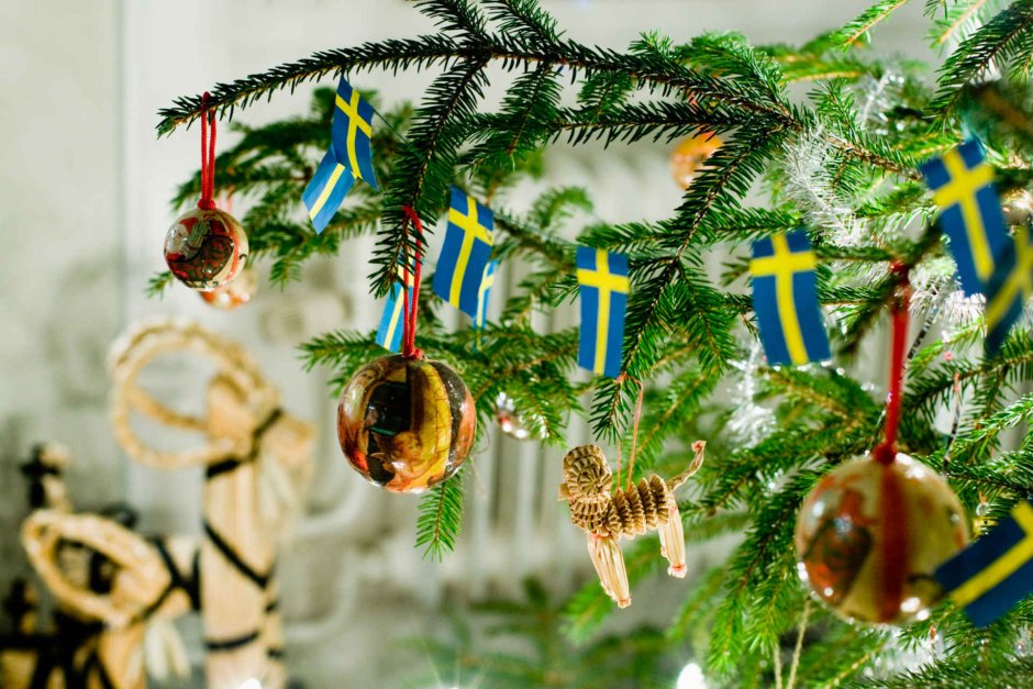 Новогодняя елка в Швеции