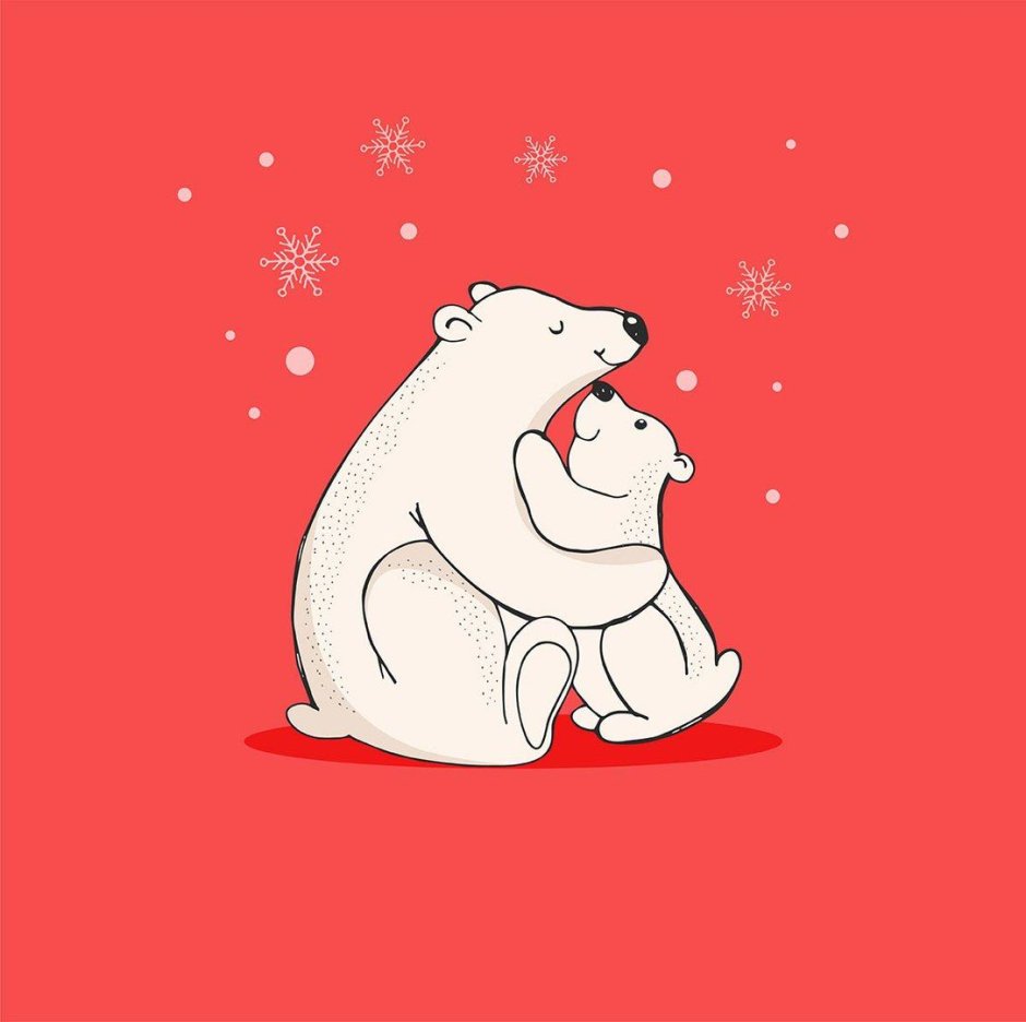 Белый медведь рисунок