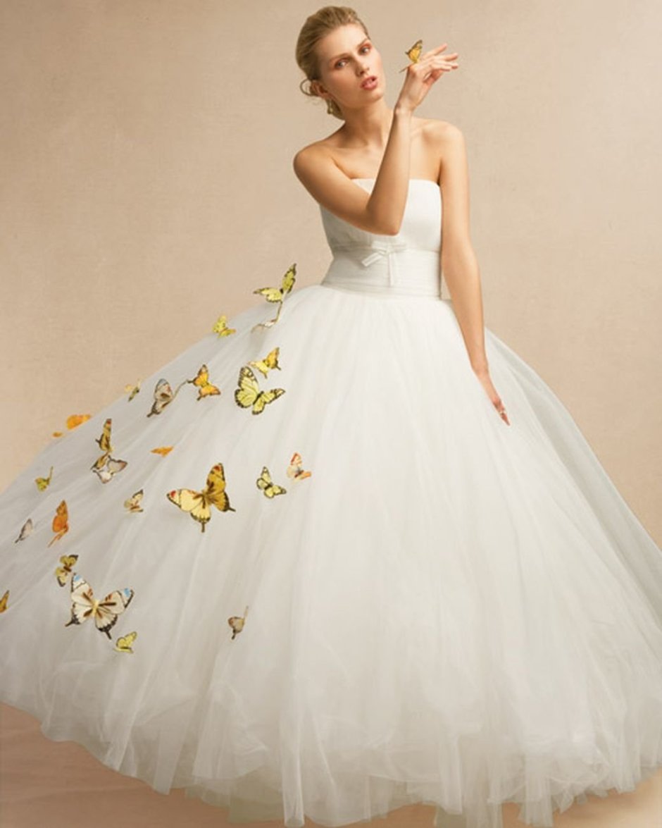 Красивые Свадебные платья с бабочками