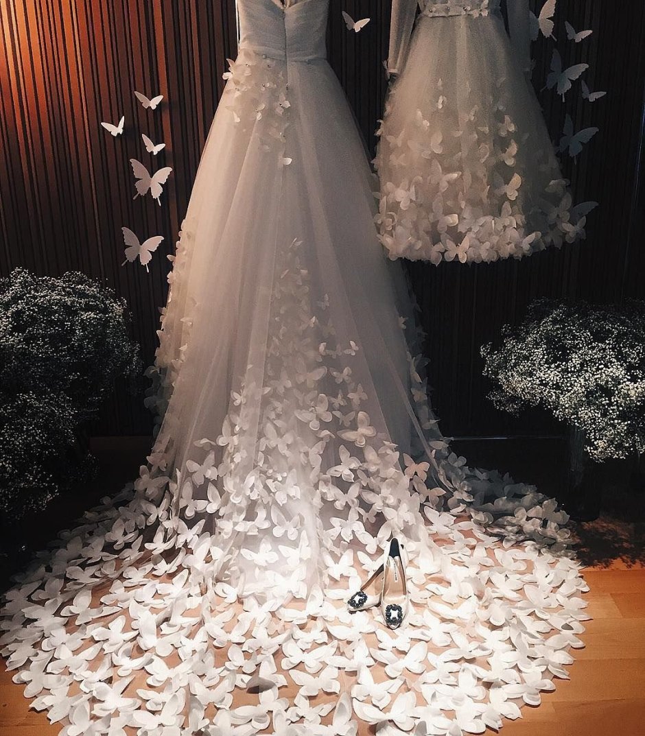 Красивые Свадебные платья с бабочками