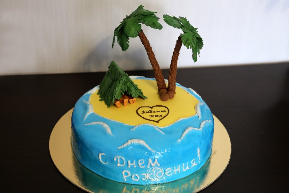 Декор торта с пальмой