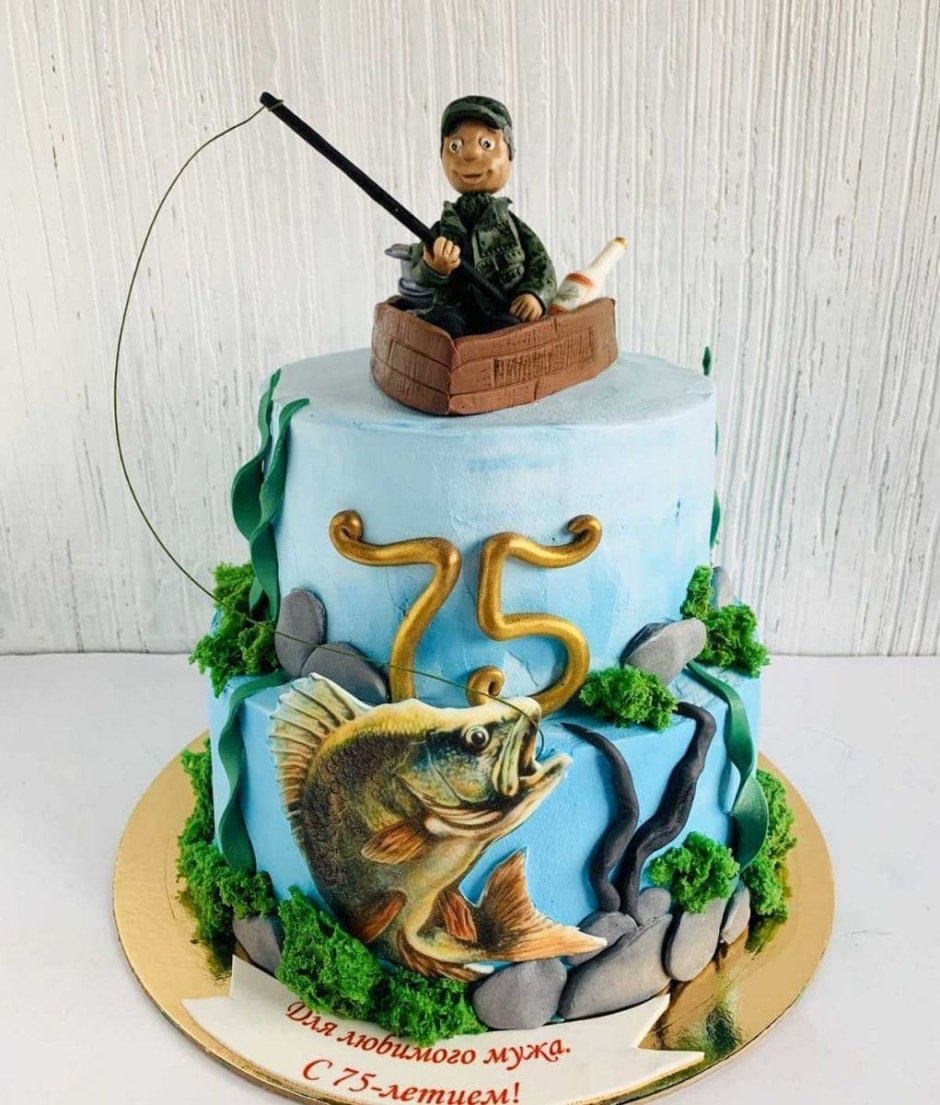 Торт в виде рыбалки