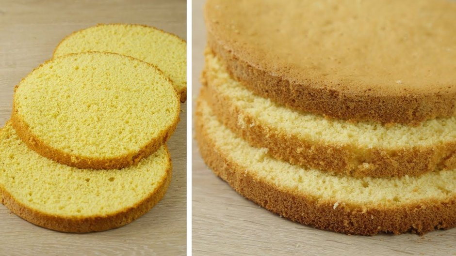 Прямоугольный бисквит для торта