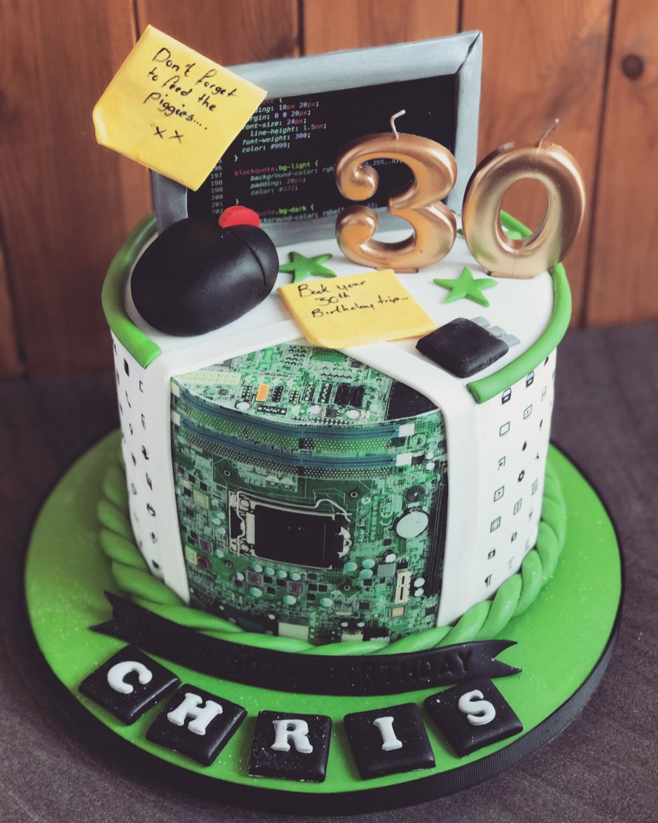 Украшение торта для программиста