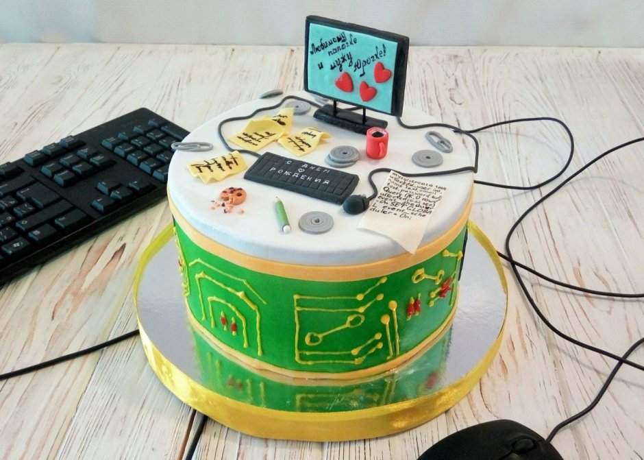 Торт с компьютерной тематикой