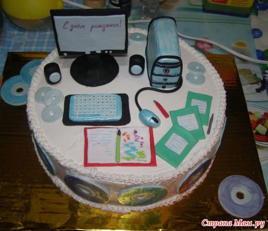 Торт для мальчика 13 лет компьютер