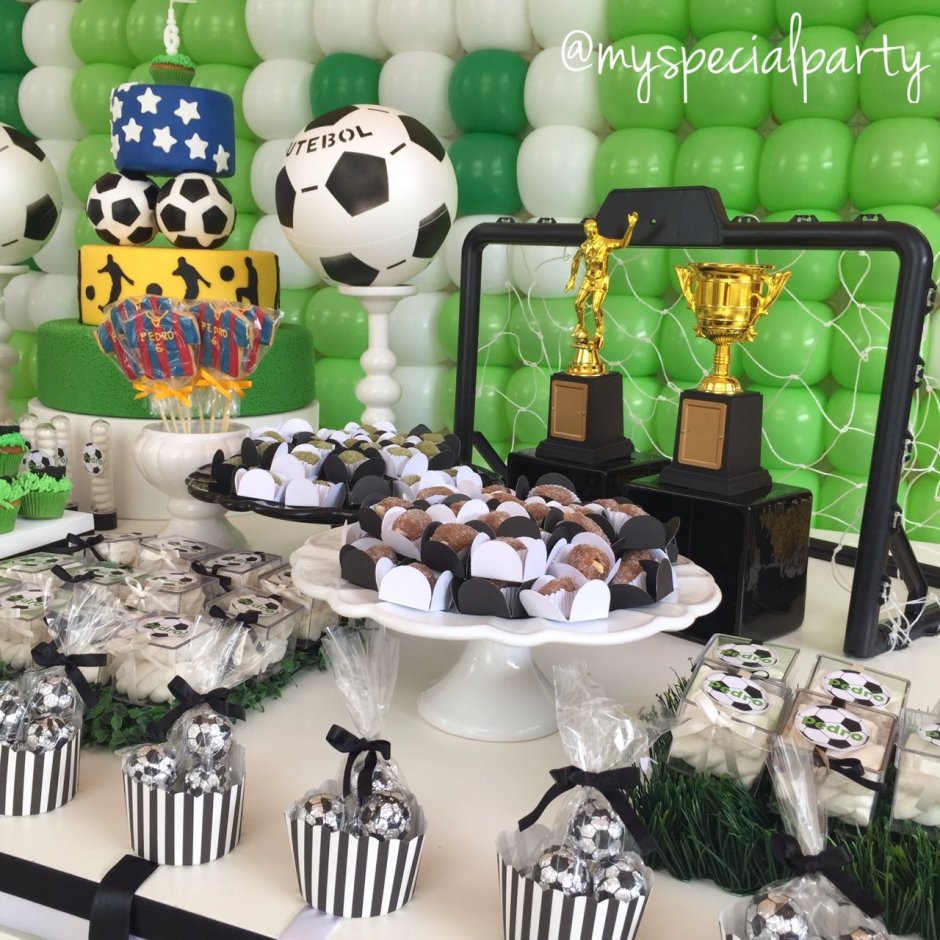 Декор на день рождения в футбольном стиле