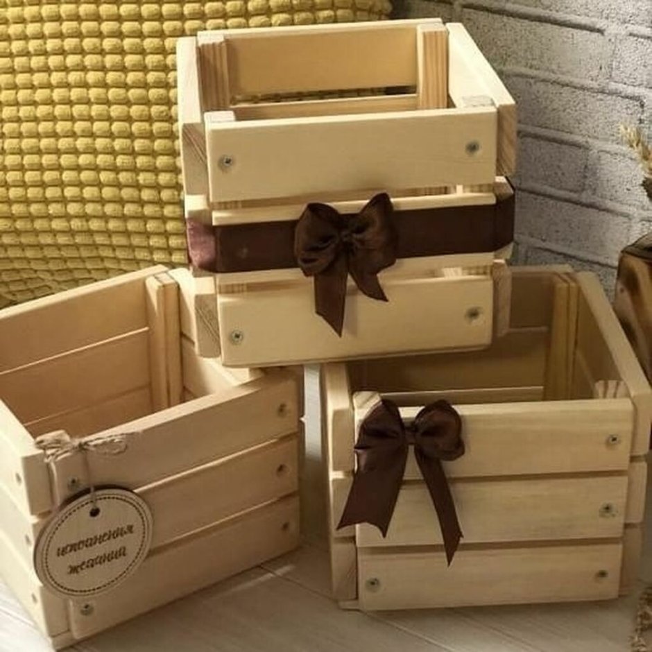 Деревянные ящики для подарков