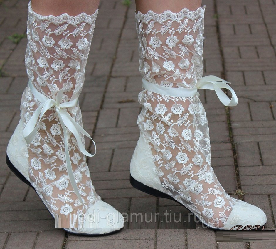 Кружевные Свадебные туфли