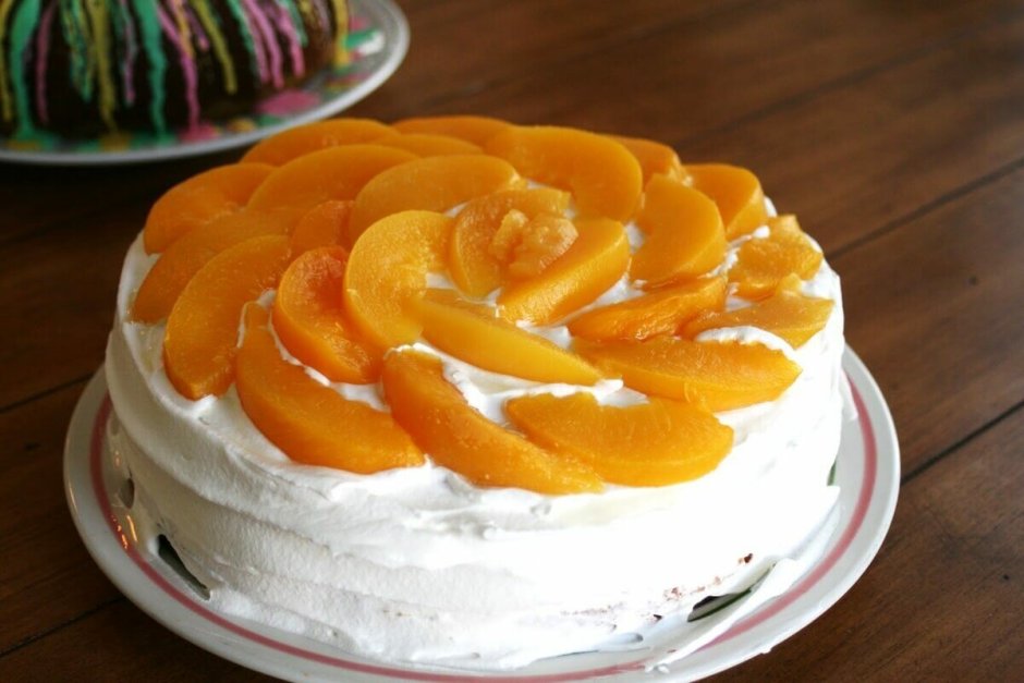 Торт йогуртовый с персиком