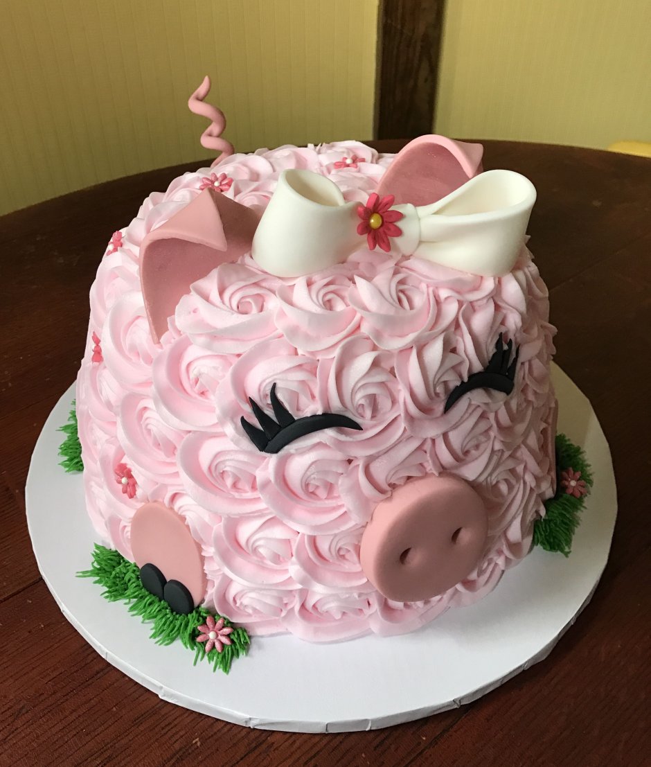 Торт на день рождения девочке с кремом